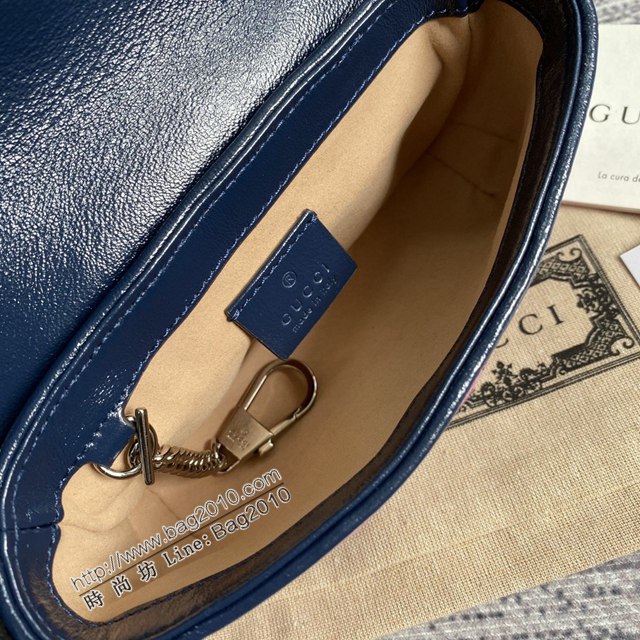 Gucci經典百搭女包 古馳GG Marmont Mini女包 Gucci全皮鏈條迷你小挎包 476433  ydg3276